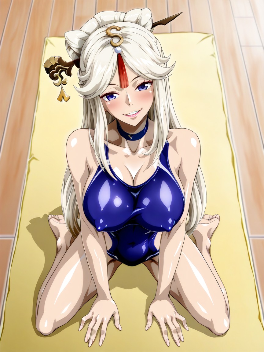 Extremely Sleek Body, Vista Frontal, Very Athletic Body Hentai IA
