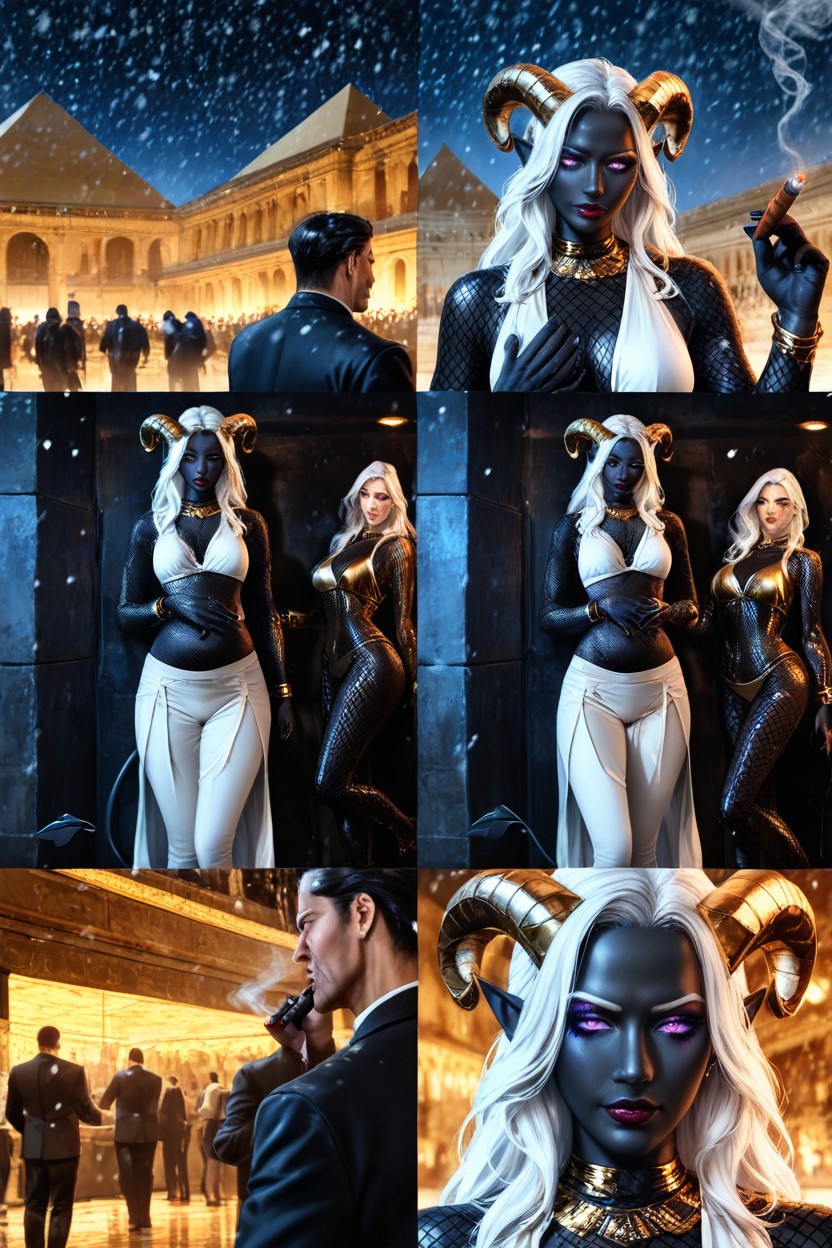 2 Personas, Leashed, Long Hair Hentai IA