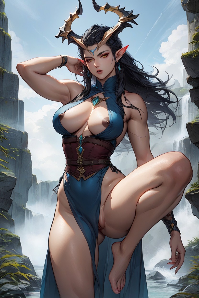 With A Storm Raging In The Sky A Group Of Villagers Chased After She, No Pants, 18+ Hentai IA