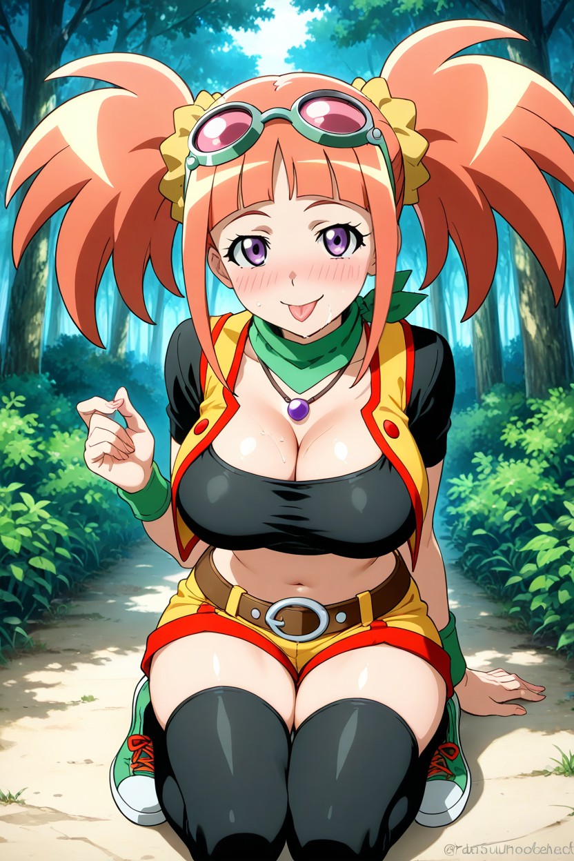 Separate Top And, Plano Corto, Two-piece Outfit Hentai IA