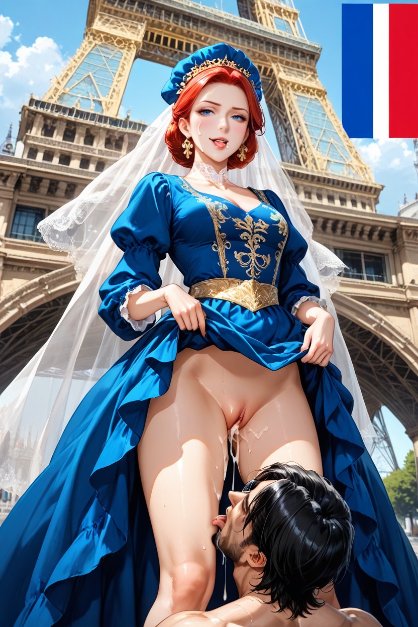 French Flag Dress, Creampie Eating, Anime Style Hentai IA