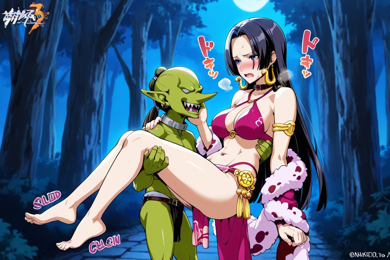 Outside, Female Carry By Male Goblin, Female Taller Than Goblin Porno IA Hentai