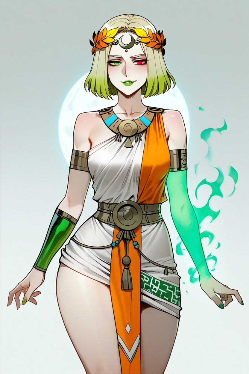Blonde Hair, She Has Phantom Green Arm, Humble Hentai IA