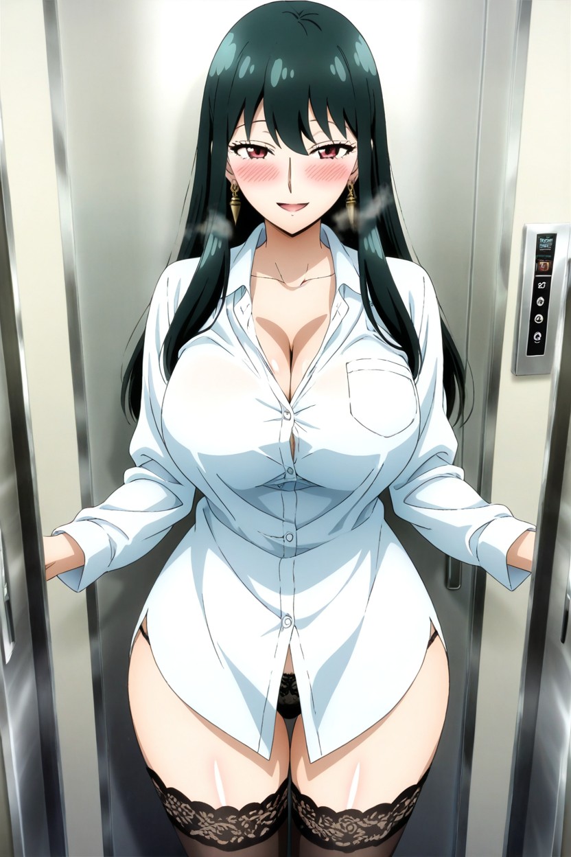 No Hairband, No Head Accessories, Big Tits Hentai IA