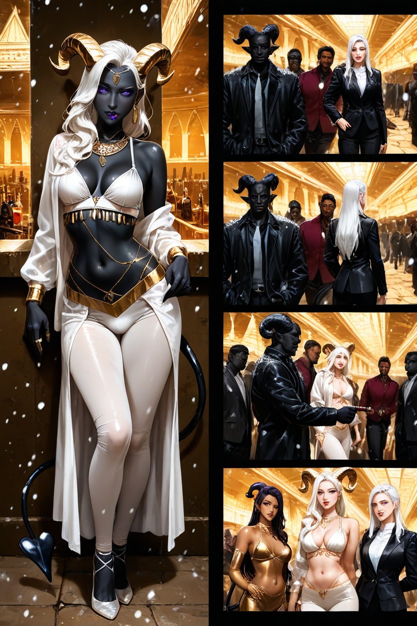 Fishnets Suit, Satyr, Leashed Hentai AI Porn