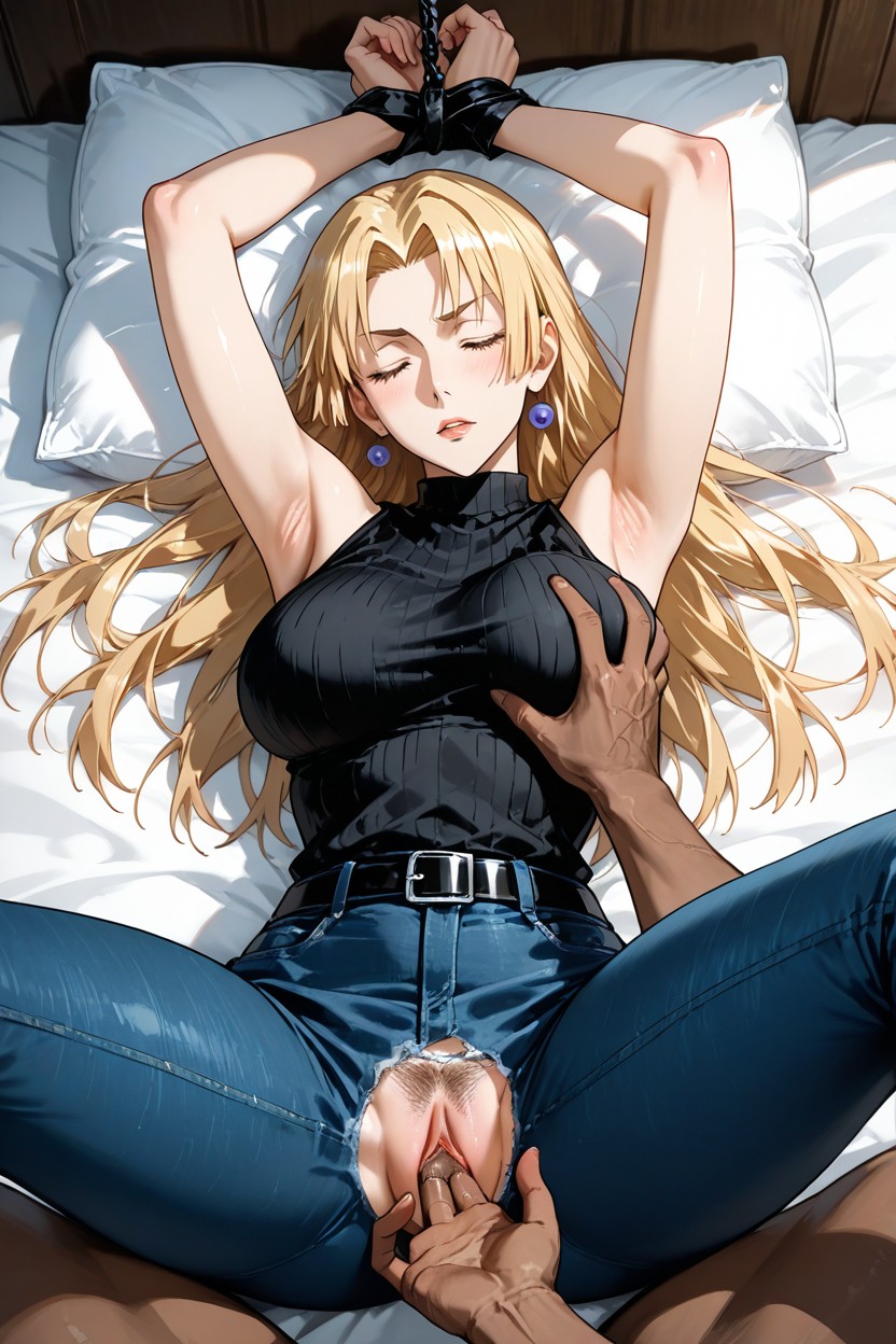 Elegant Nose, Anime Style, Defined Eyebrows Hentai IA