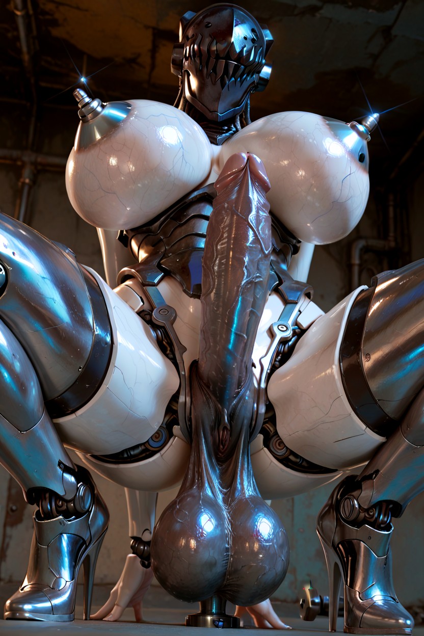 Photorealistic Render, Robot Joints, Penis Throbbing Hentai AI Porn
