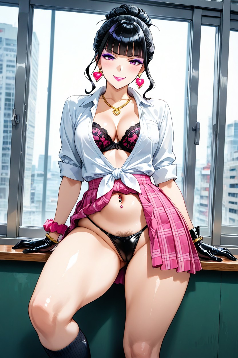 18+, Cleavage, Open Blouse Hentai AI Porn
