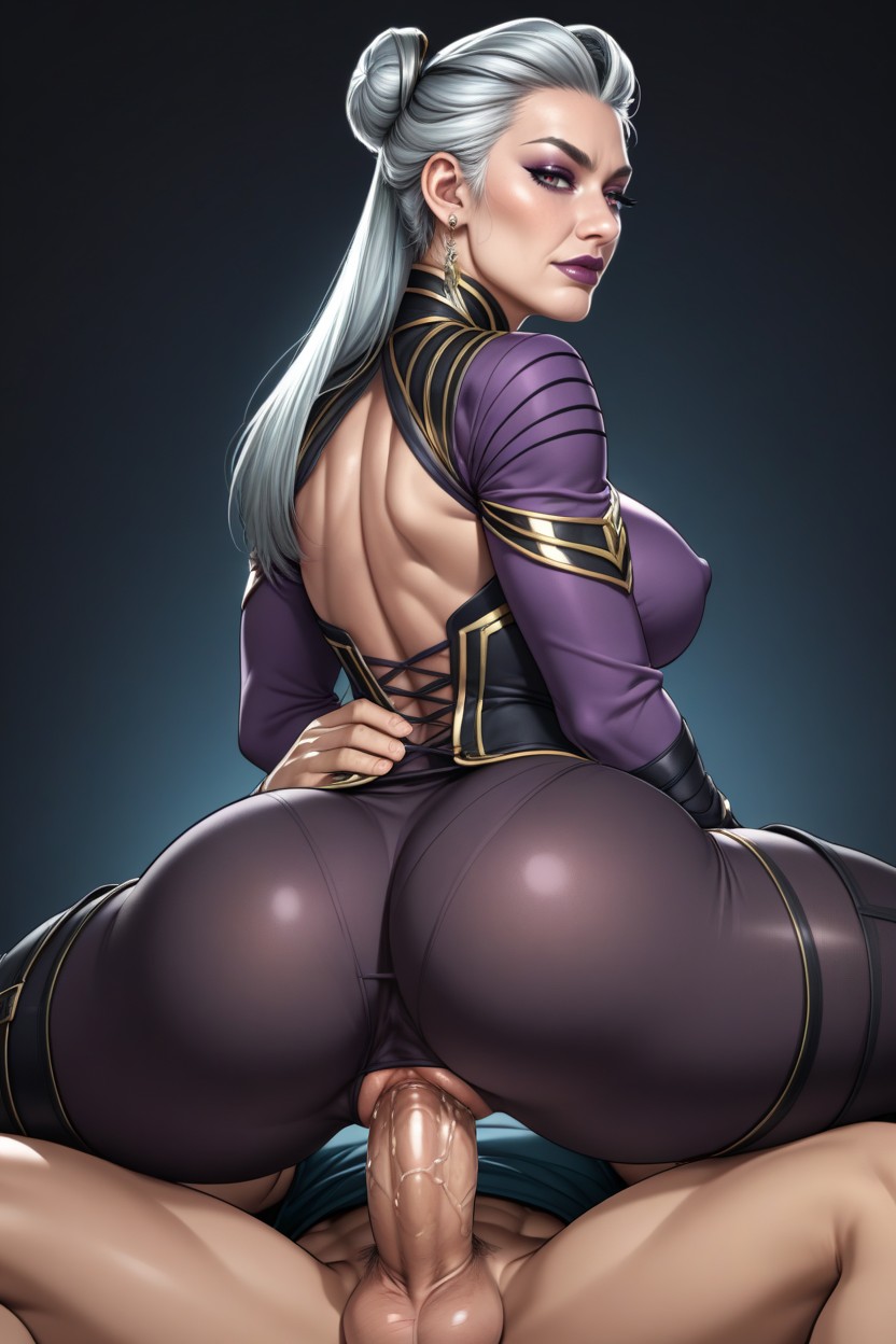 Rear View, Long Sleeves, Thick Thighs Hentai AI Porn