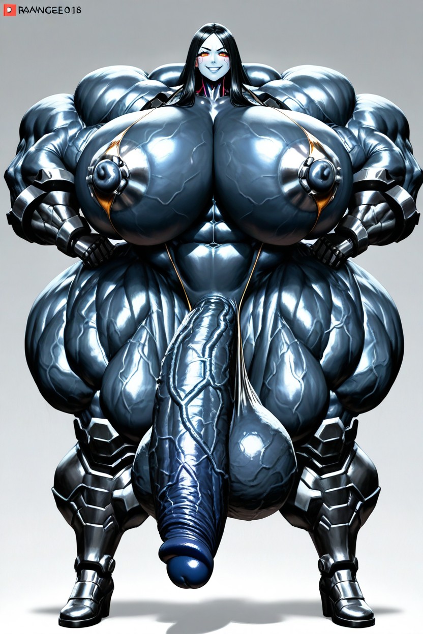 Focus On Abs, Gigantic Huge Hyper Muscles, Hyper Colossal Muscle Breasts Hentai AI Porn