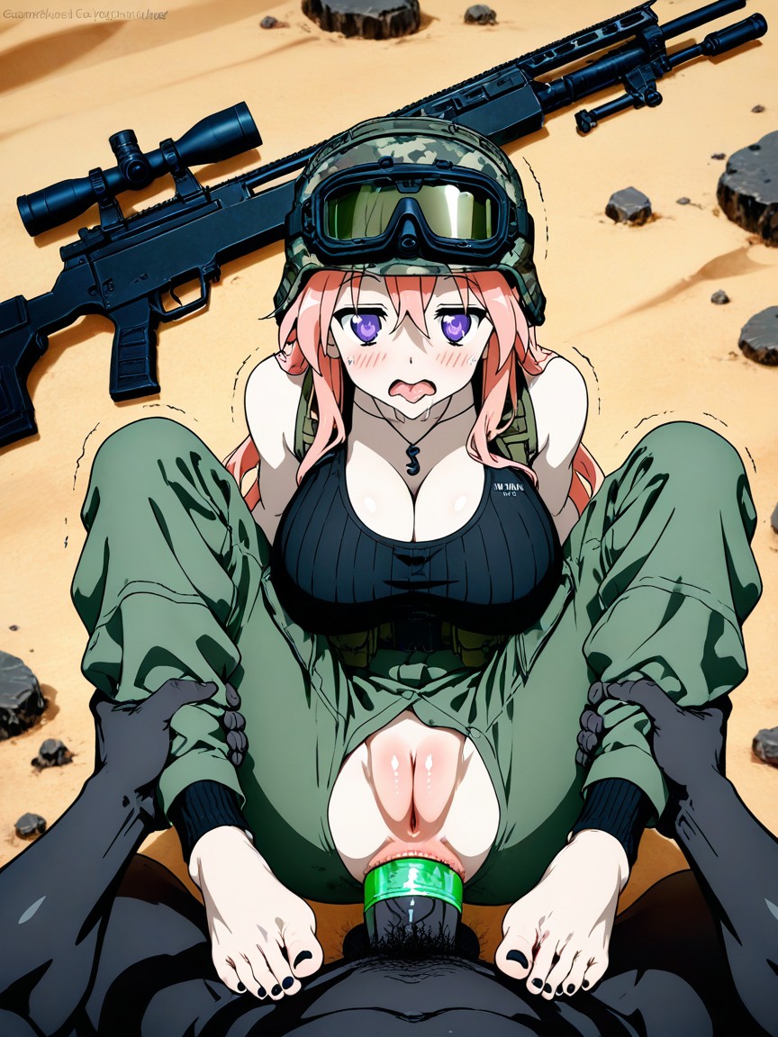 Purple Eyes, Crazy Eyes, Pink Hair Hentai AI Porn