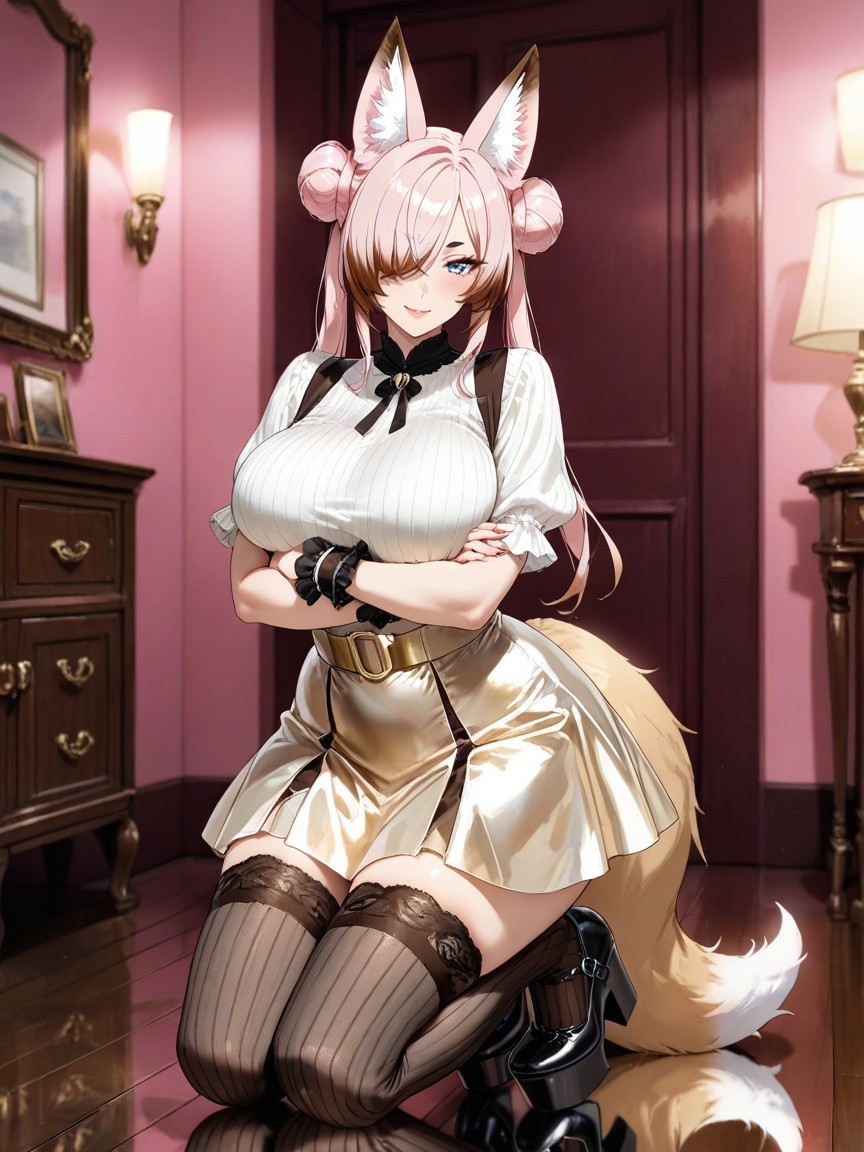 Medium Breast, Ultra Detailed, Twintail Hair Hentai AI Porn