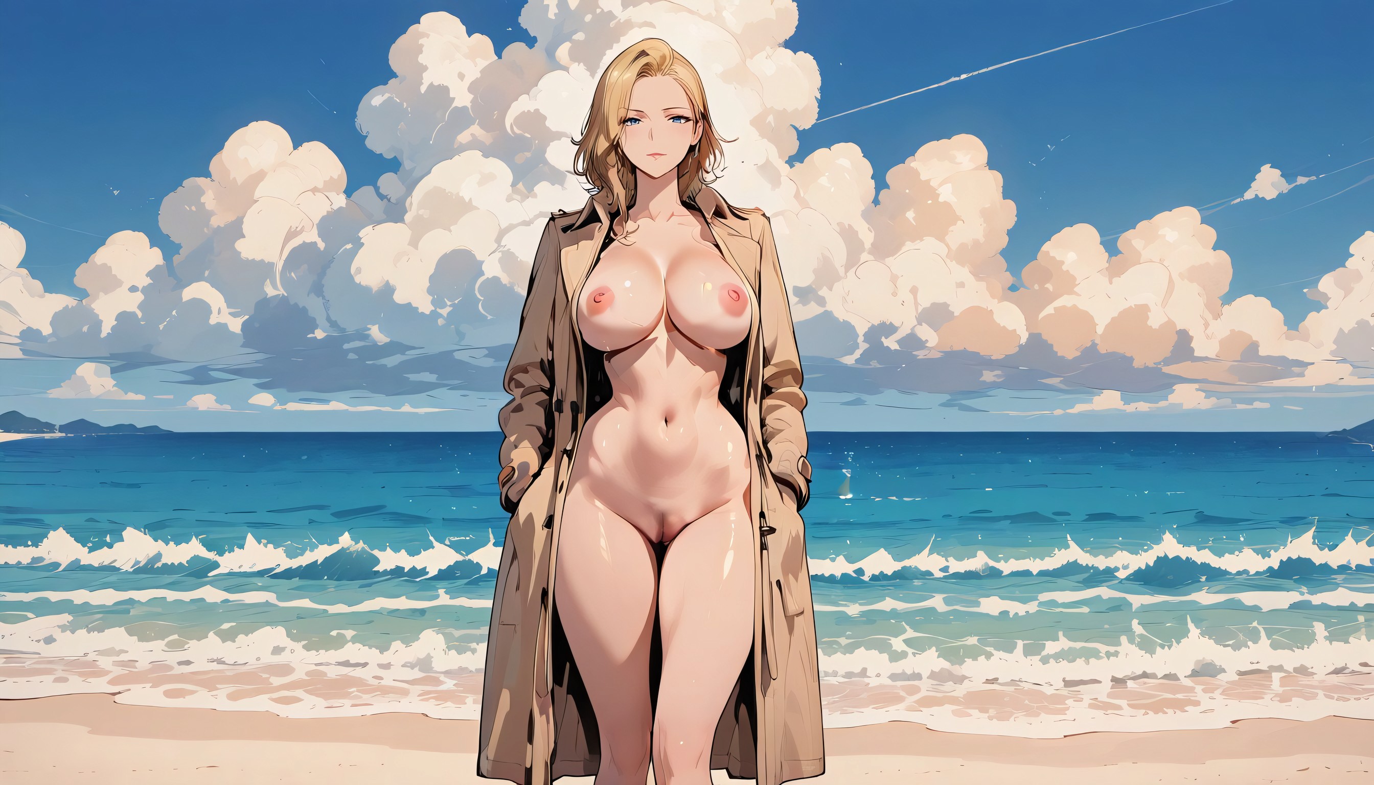Standing, Looking At Viewer, Skinny Hentai AI Porn