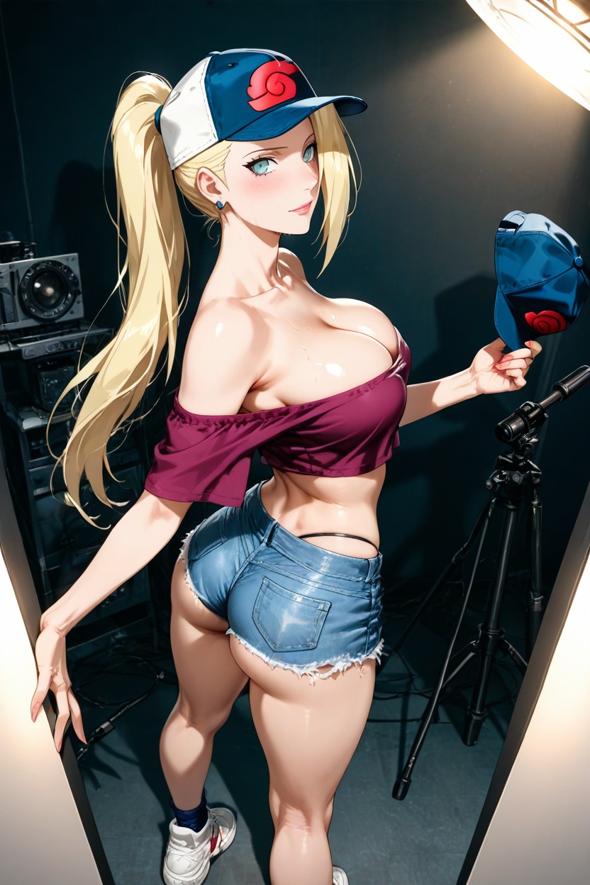 Rear View, Standing, Photo Studio Hentai AI Porn