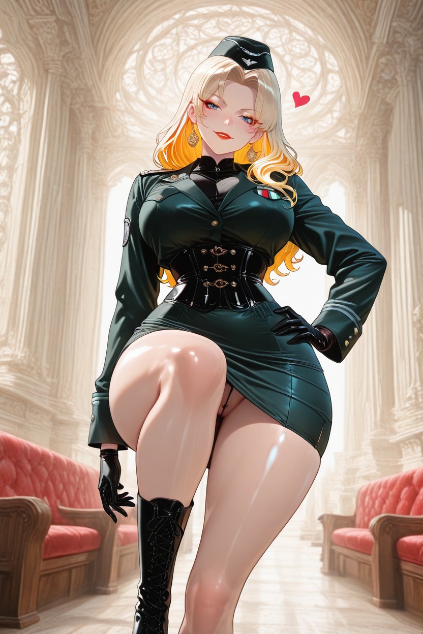 Large Ass, Deep Dimensional Shadows, Spiral Curls Hentai AI Porn