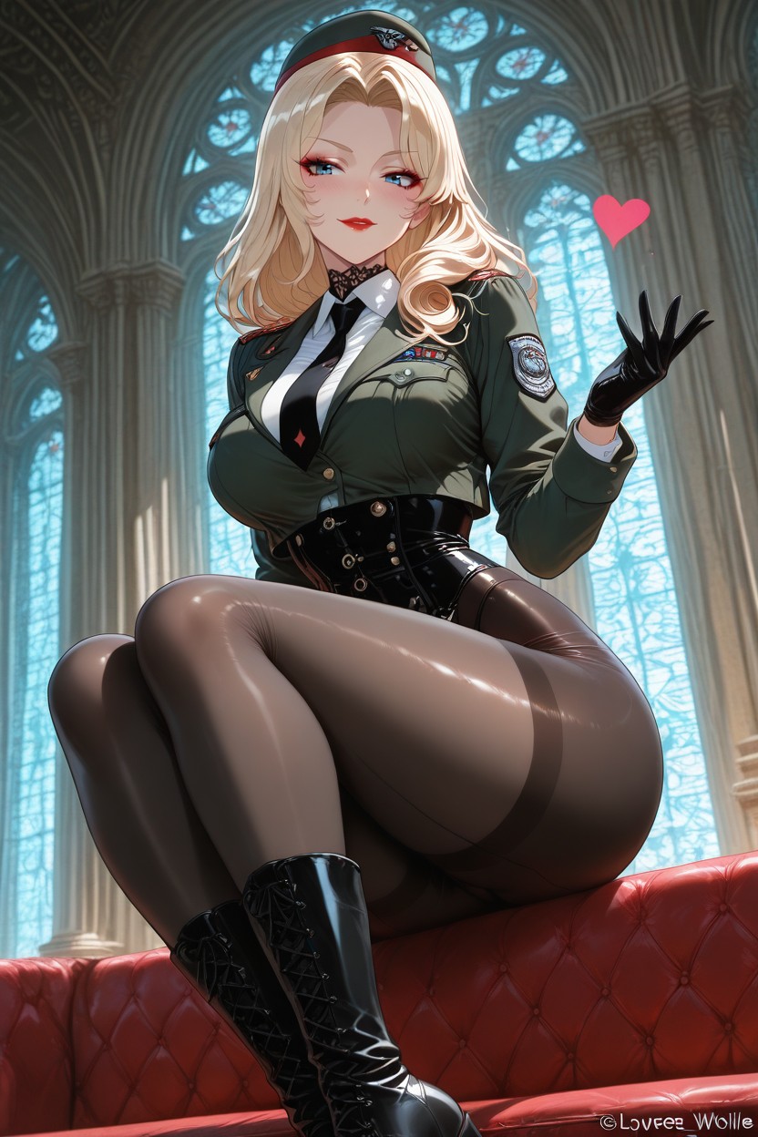 Layered Anime Hair Sections, Heart-shaped Facial Structure, Detailed Eyelashes Hentai AI Porn