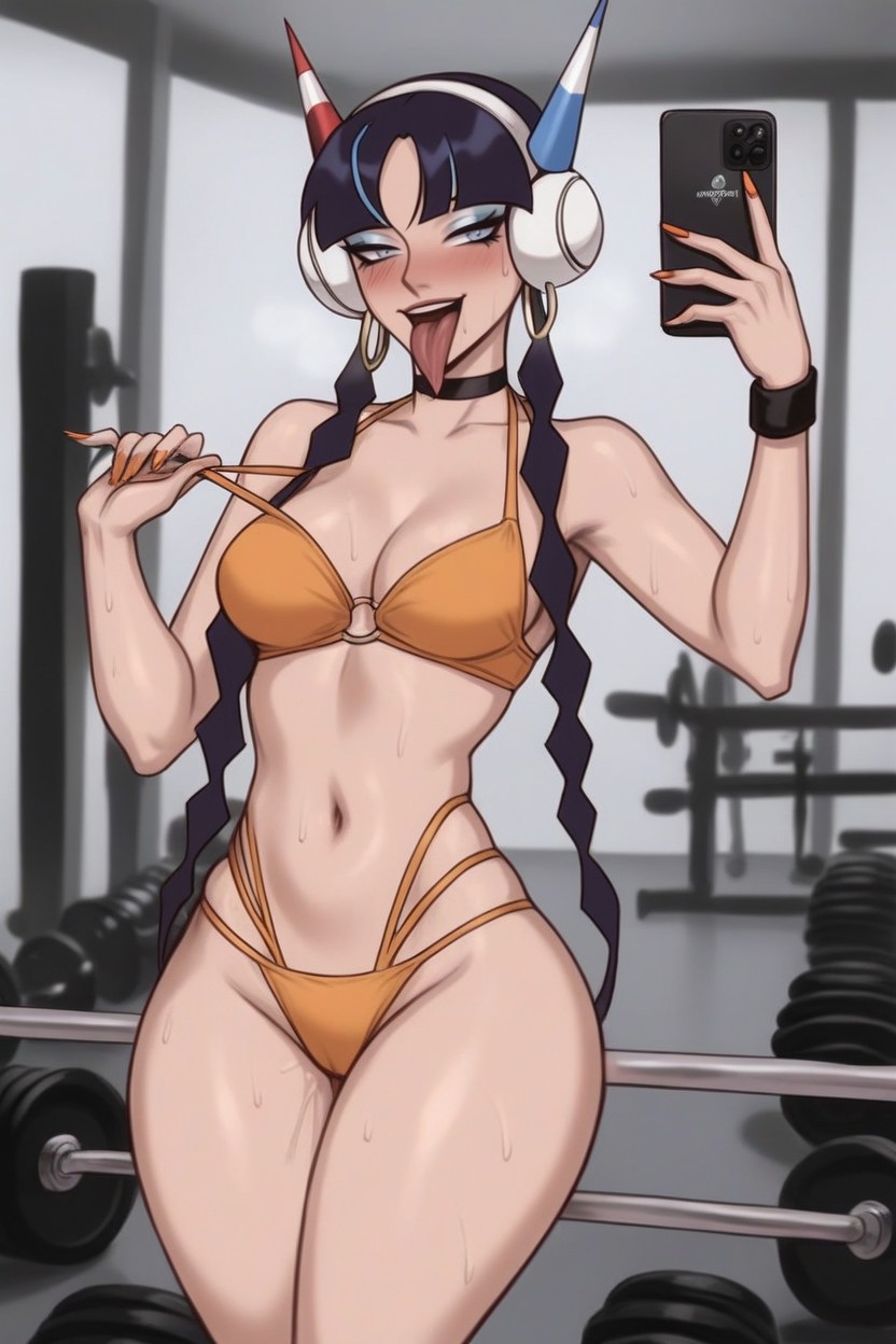 Standing Up, Large Ass, Full Body Far Shot Hentai AI Porn