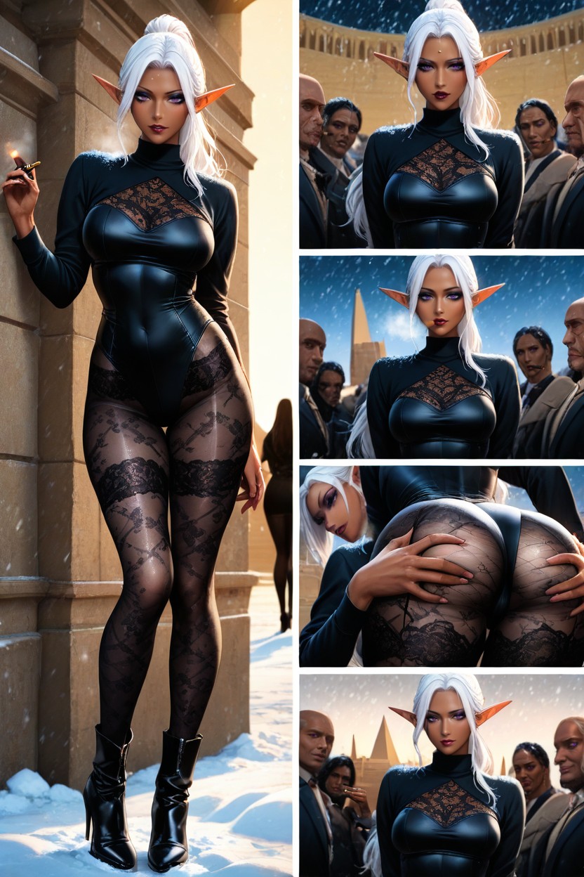 Tanned Skin, Night, Model Hentai IA