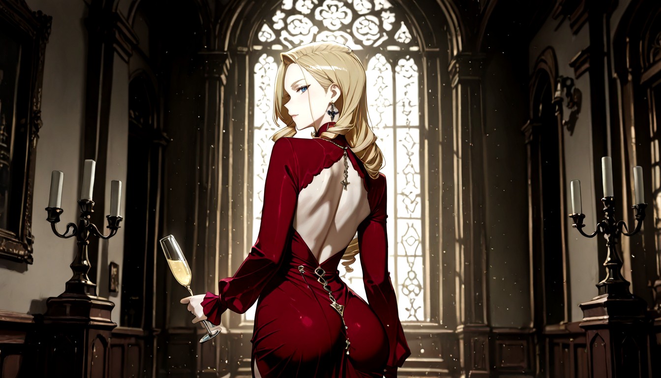 Looking Back Over Her Shoulder At The Viewer, Dark Shadow, 18+ Hentai AI Porn