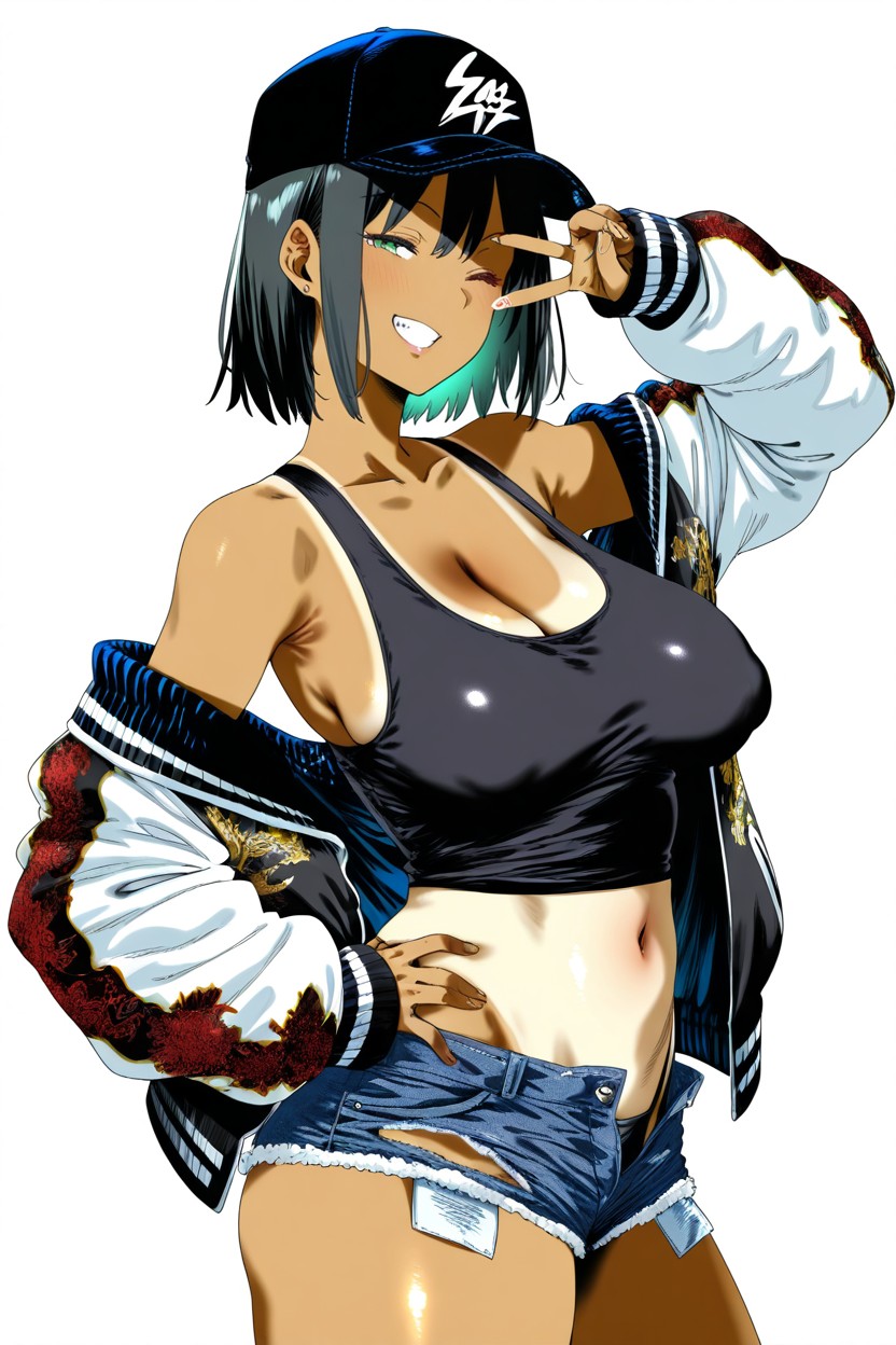 Snatched Waist, Large Ass, Green Eyes Hentai AI Porn