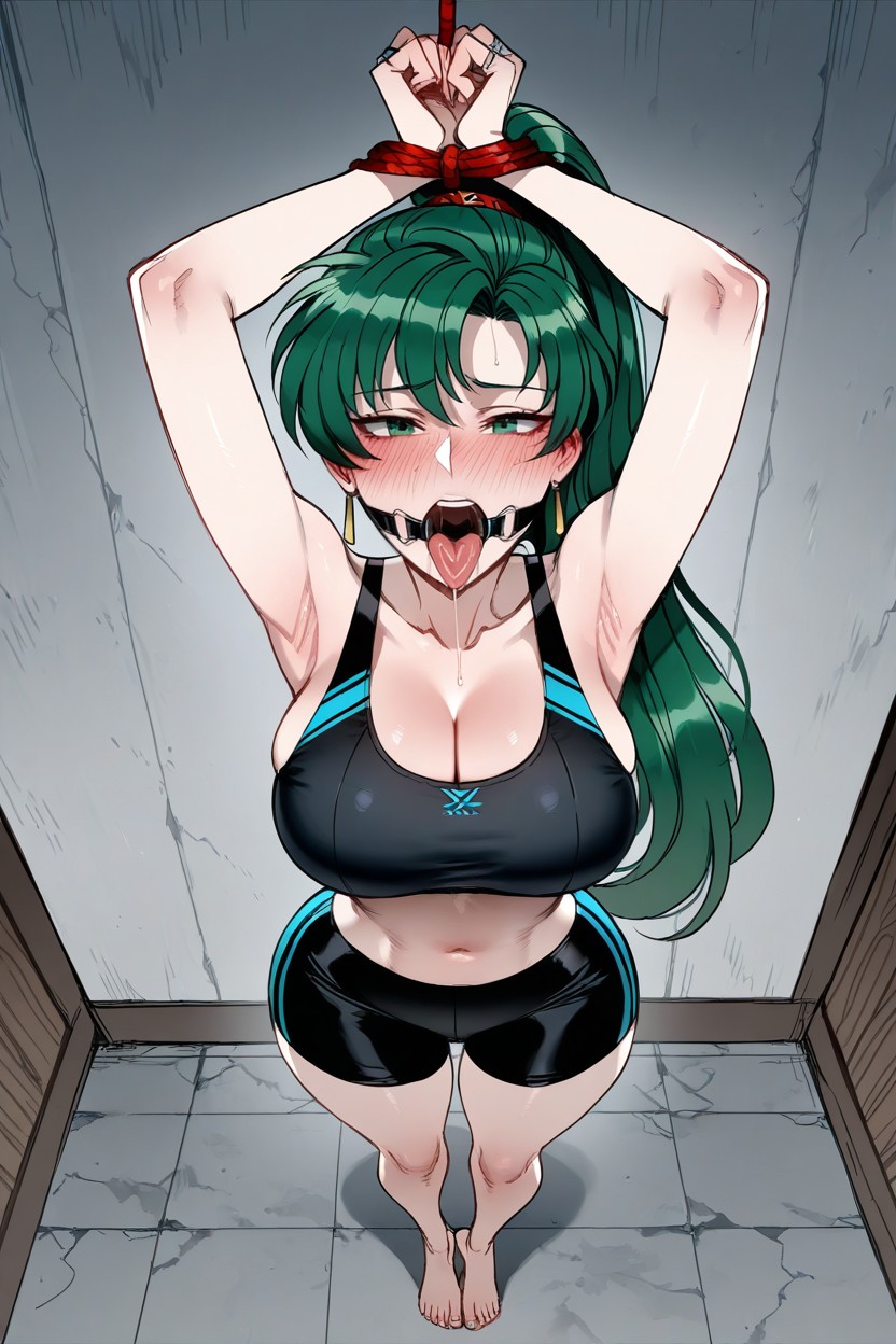 Mouth Wide Open, Barefoot, Beautiful Feet Hentai AI Porn