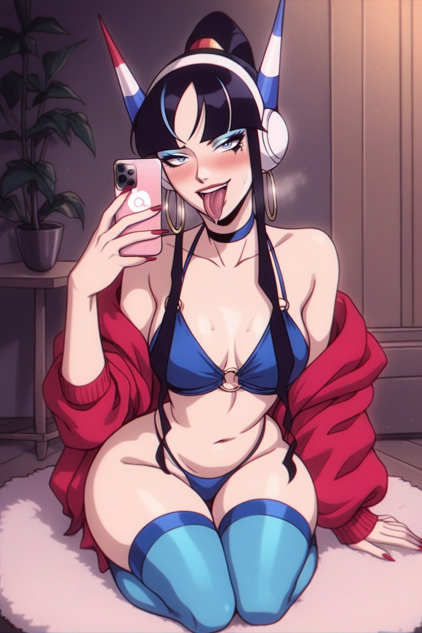 Seductive And Sexy, Small Breasts, Smirk Hentai AI Porn
