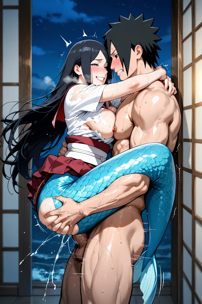 Deep Penetration, Clenched Teeth, White Belt Obi Hentai AI Porn