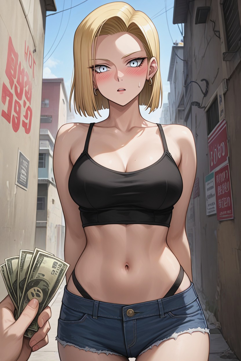 Standing, Medium Breast, Blonde Hentai AI Porn