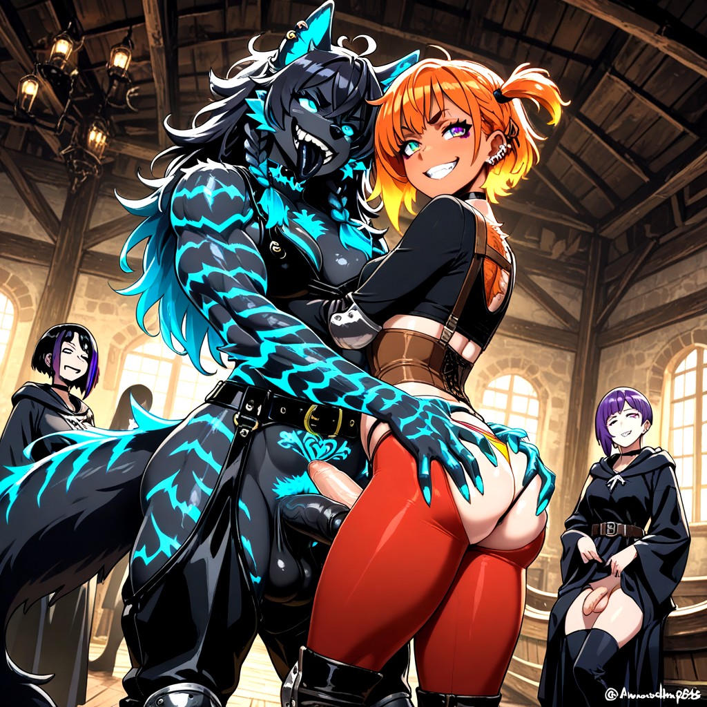 Choker, Knee Pads, Claws Hentai IA