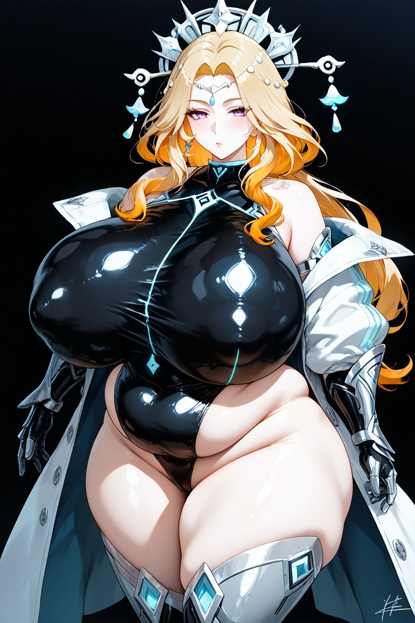 Hyper Voluptuous Giant Fat Ass, Ripped Clothes , Signature Kachina From Genshin Impact Signature Expensive Large Silver Jewerly Hentai AI Porn