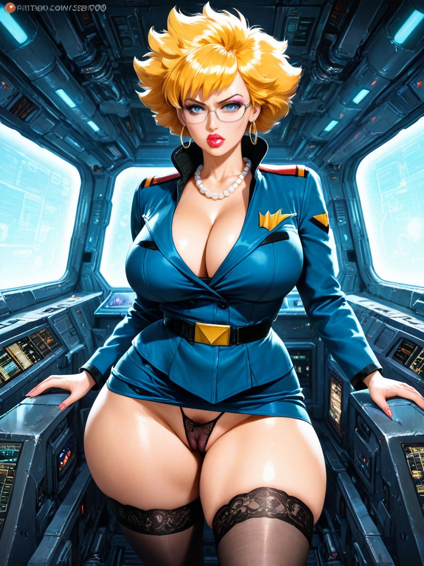 Front View, Cameltoe, Wide Hips Hentai AI Porn