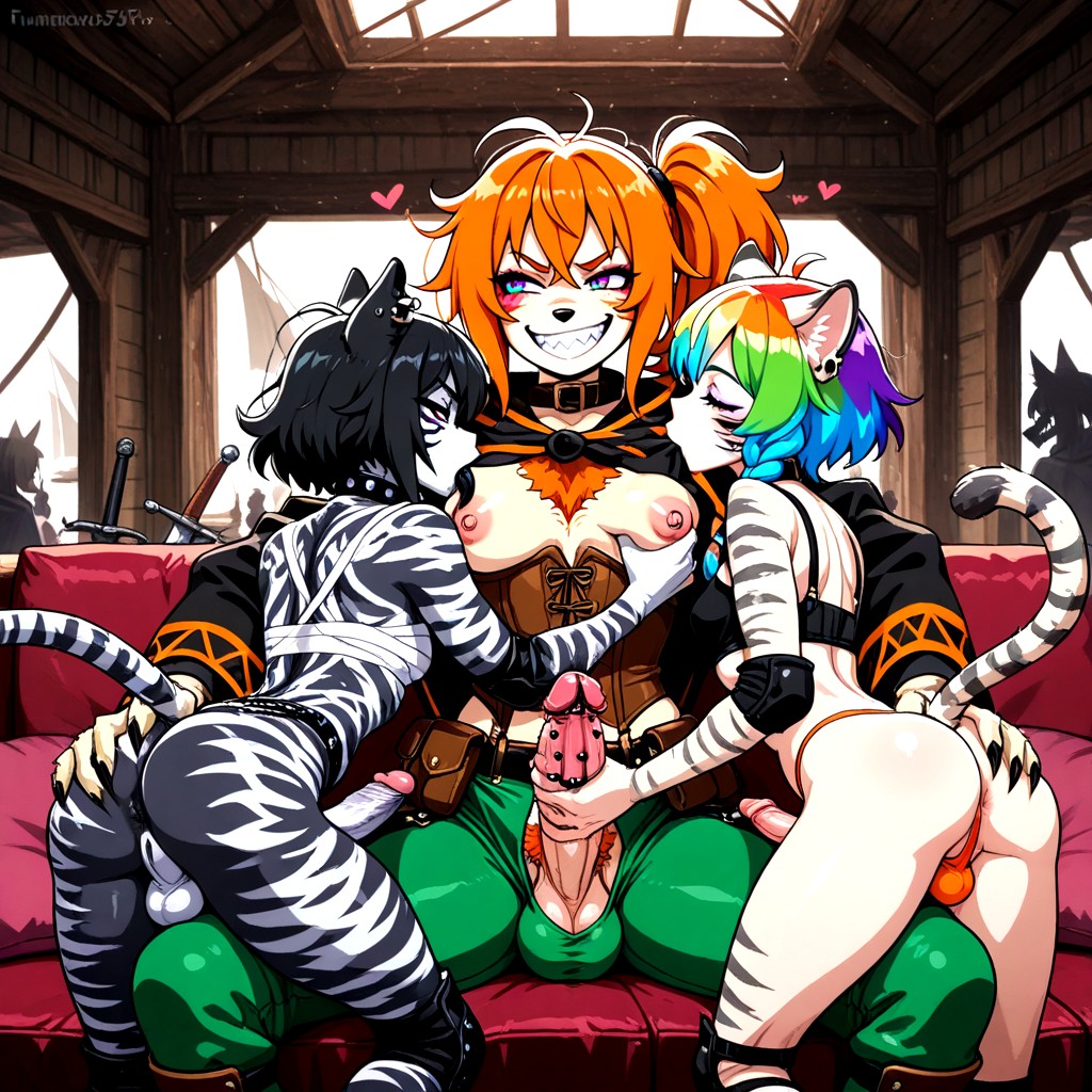 Chaps, Chest Wrap, Biting Hentai AI Porn