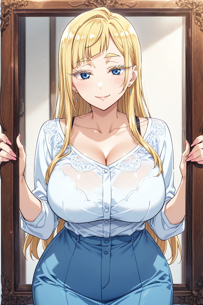 Thick Eyelashes, Long Eyelashes, Medium Breast Hentai AI Porn