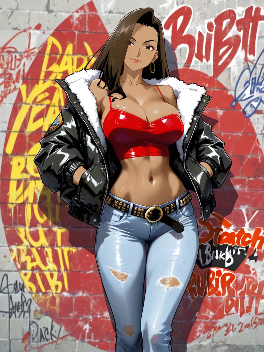 Cleavage, Ghetto, Slightly Tight Low Thong Hentai AI Porn