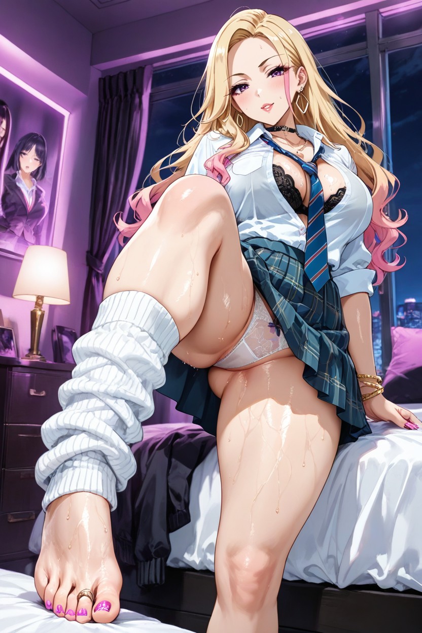 Stuffed, White Loose Socks, Fair And Flawless Skin Hentai AI Porn