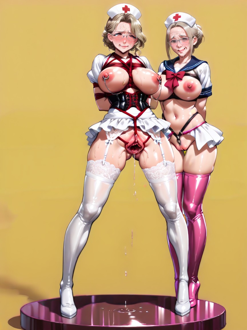 Breast Bondage, Visible Clitoris, 18+ Hentai AI Porn