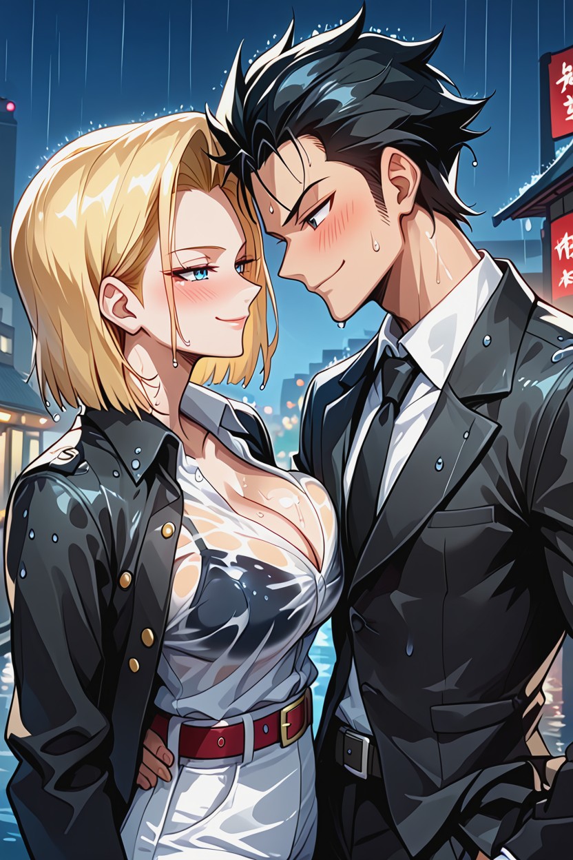 Outdoors, Night, Jacket Hentai AI Porn