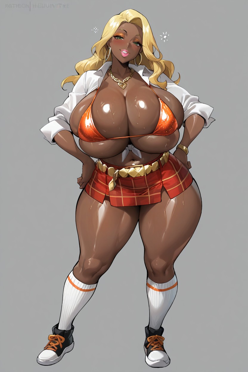 Rolled Up Sleeves, Navel, Shoes Hentai AI Porn