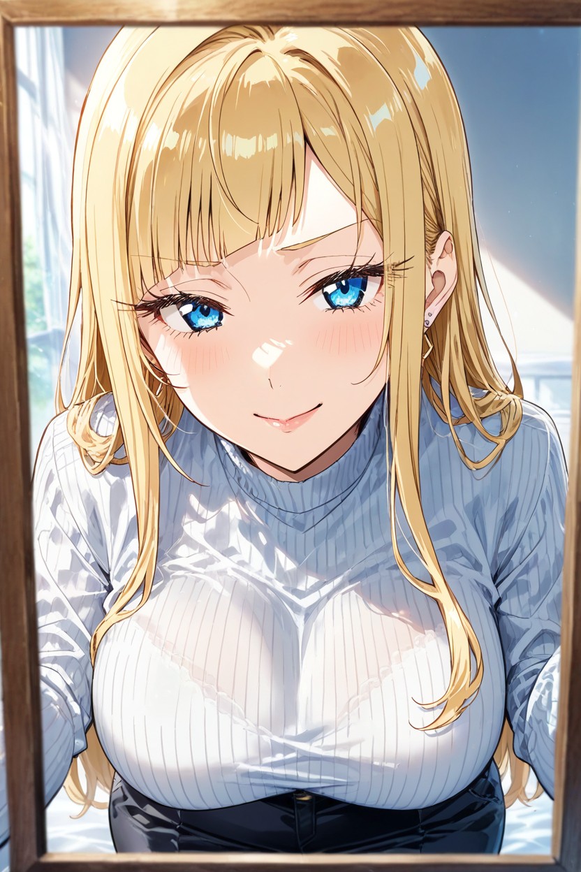Blue Eyes, But Not Lovers Style, Medium Ass Hentai AI Porn