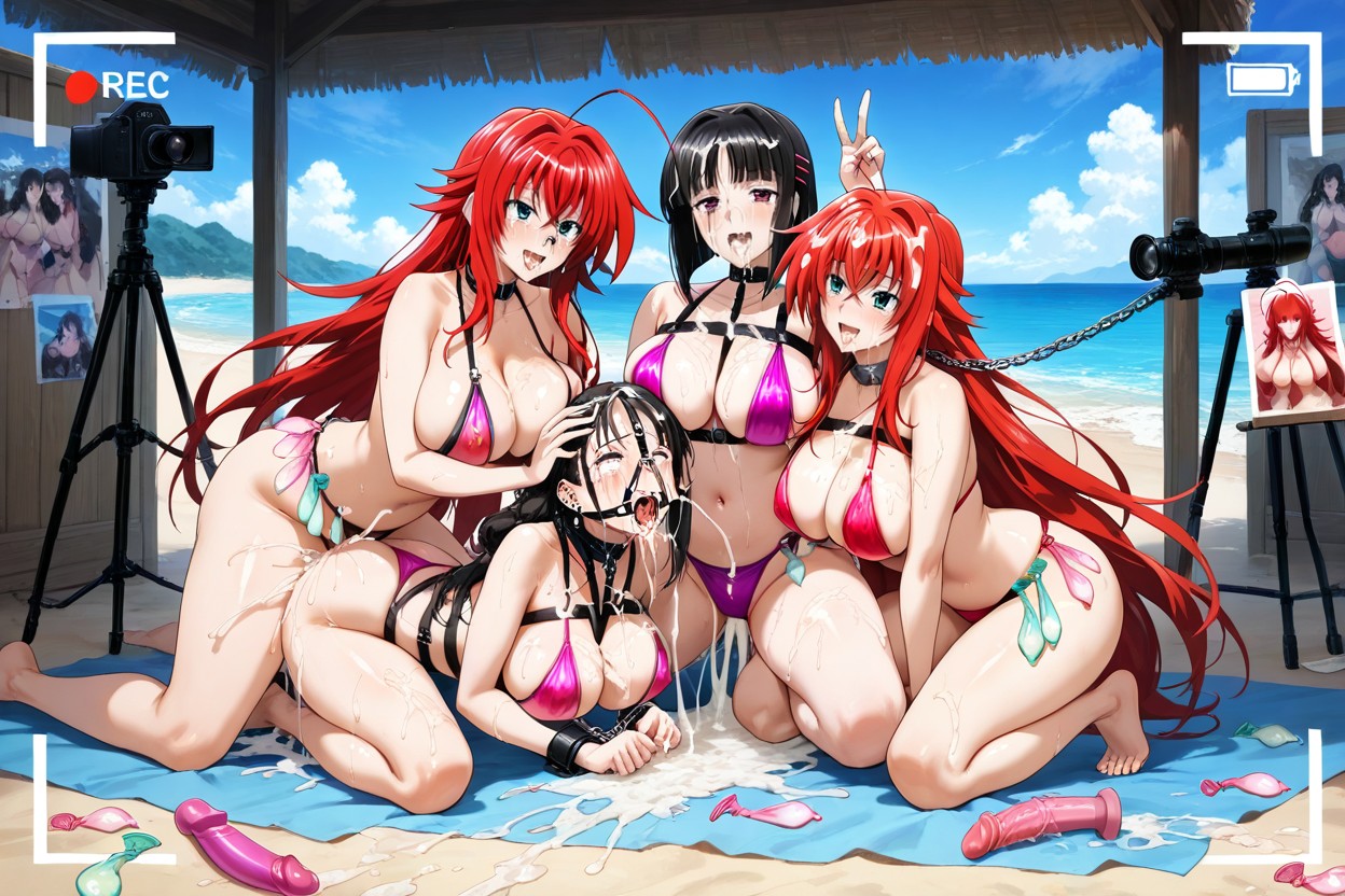 Bukkake, Nipple Chain, See-through Clothing Hentai AI Porn