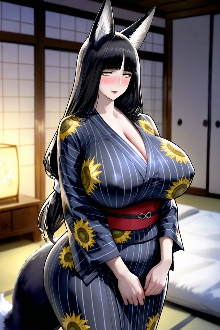 Blushing, Super Voluptuous, Erect Nipples Hentai AI Porn