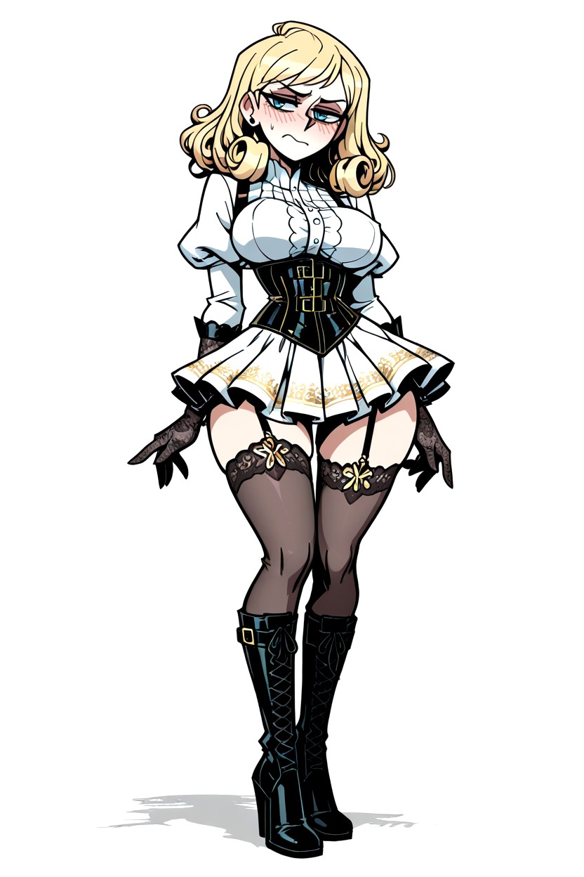 Curly, Standing, Medium Ass Hentai AI Porn