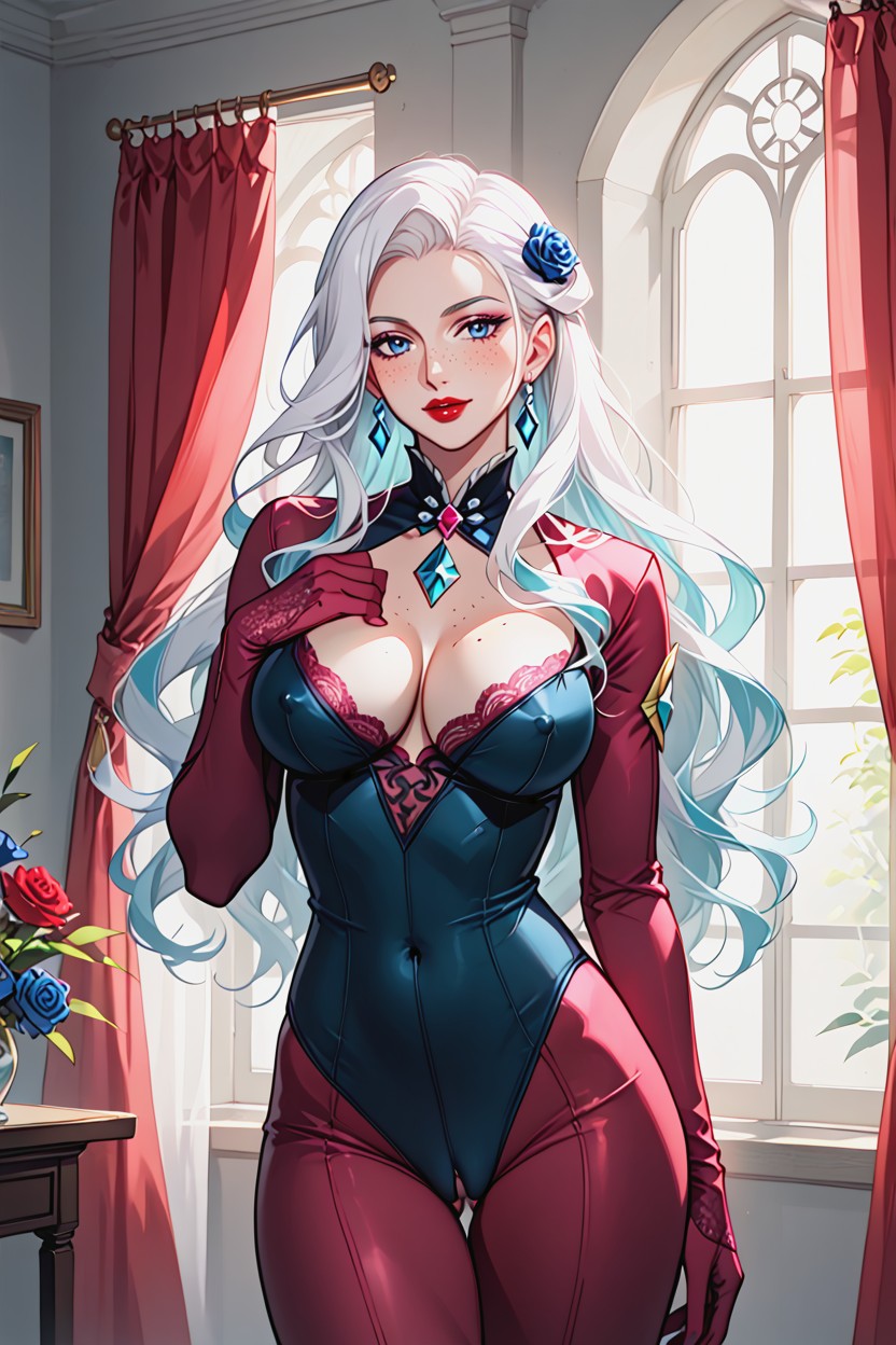 And Vibrant Colors Create A Cinematic Atmosphere, A Full Clitoris, Pink And Blue Roses Hentai AI Porn