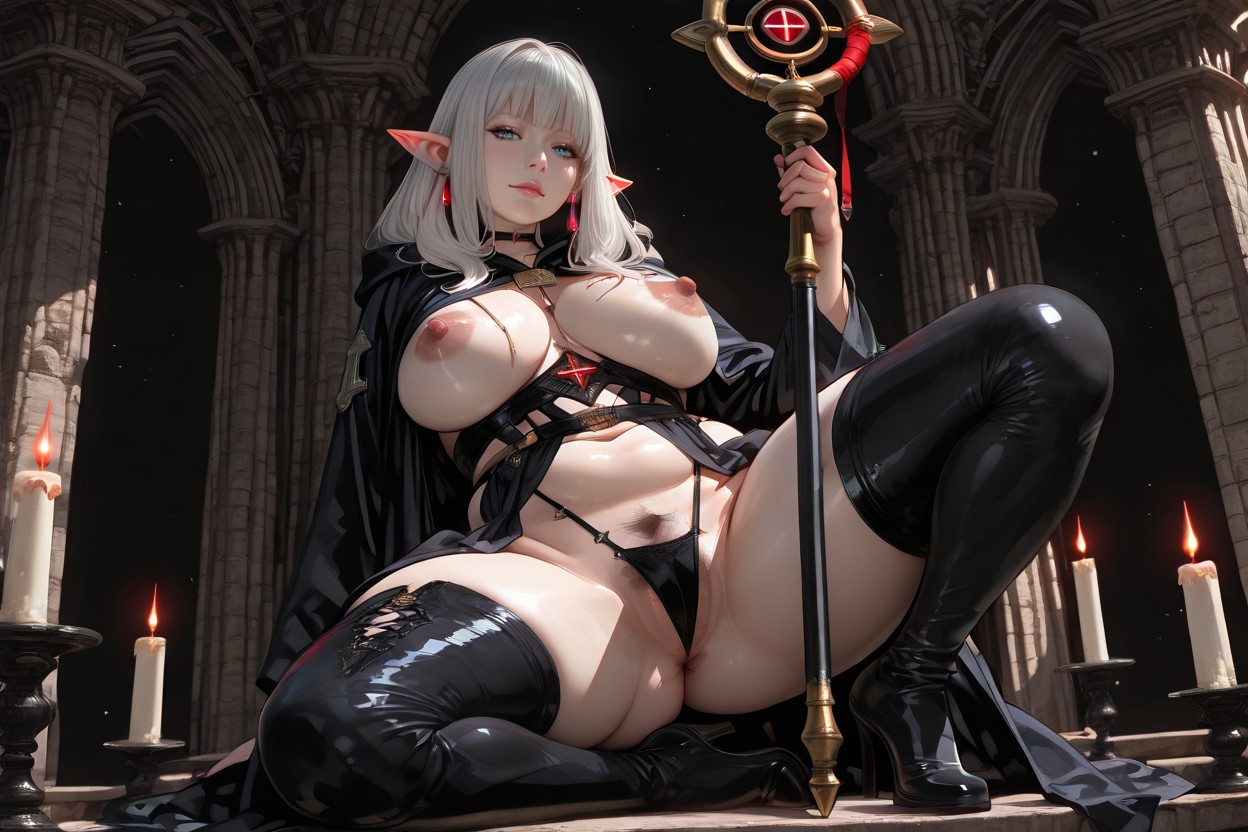 Digital Painting By Ayami Kojima, Sensual, Plump Round Buttocks Hentai AI Porn