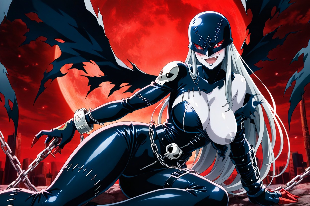 Original Body Desing, Grey Skin, Mask Hentai AI Porn