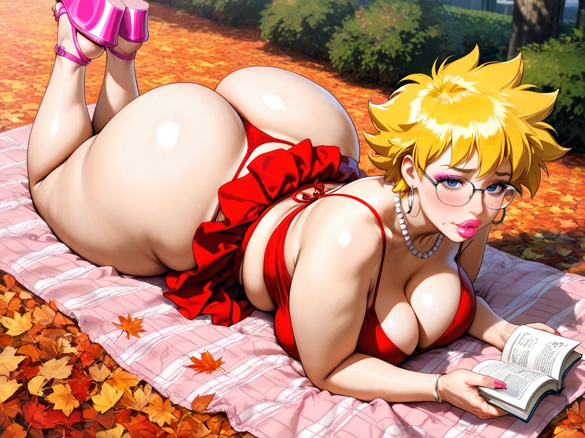 Makeup, Glasses, Ssbbw Hentai AI Porn