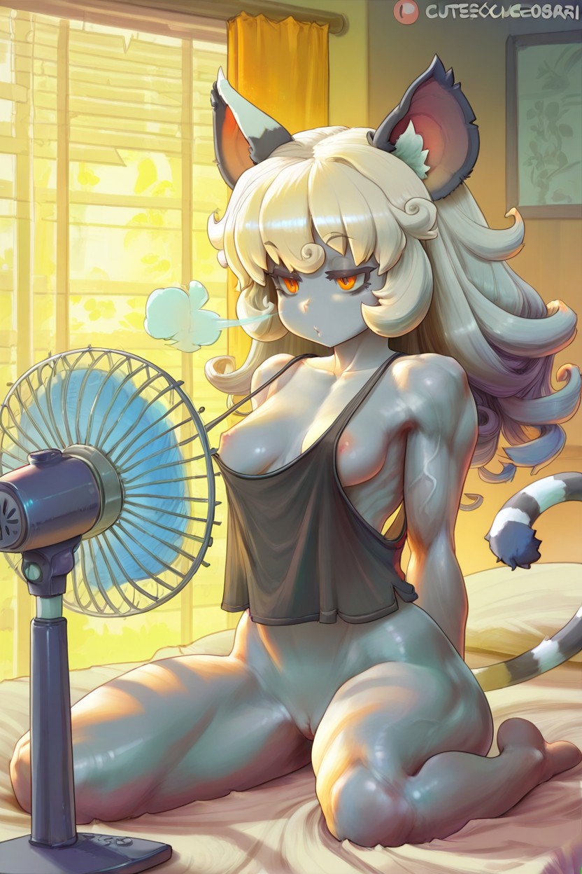 Rose Gray Skin, Hot Day, Breasts Shown Hentai AI Porn