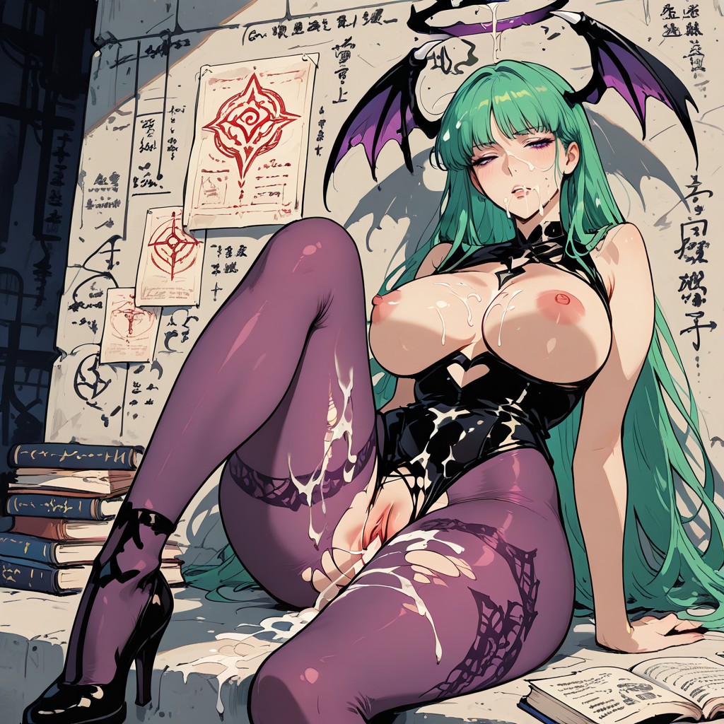 Long Legs, One Leg Curling Up Side Way, Crotch Tattoo Hentai AI Porn