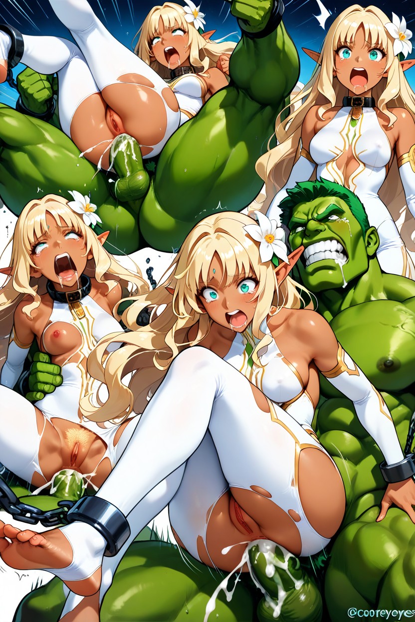Ultra Long Elegant Legs, Restrained, Torn Apart Outfit Hentai AI Porn