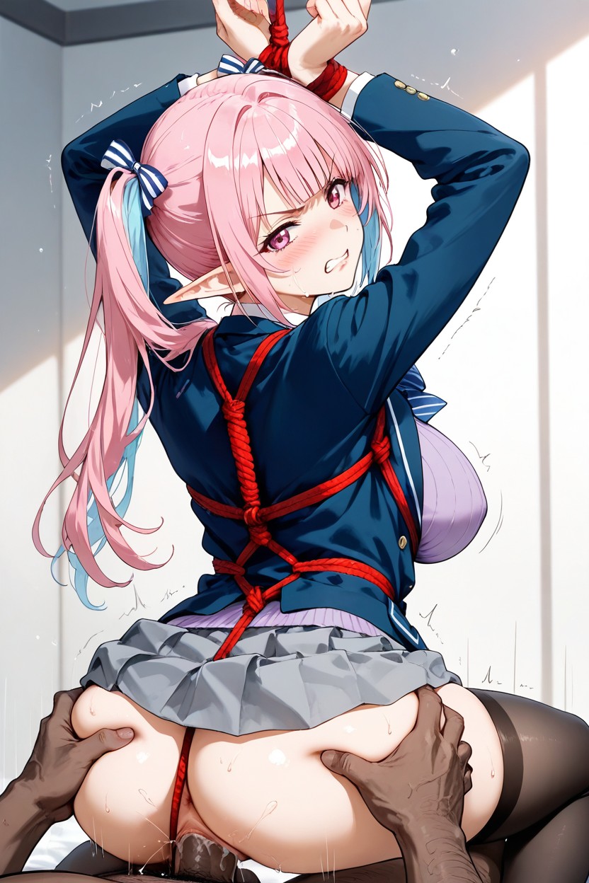 Kanan Zebel From Kanan-sama Wa Akumade Choroi, Shibari, Elf Ears Hentai AI Porn